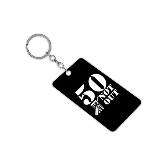 50 Not Out Keychain