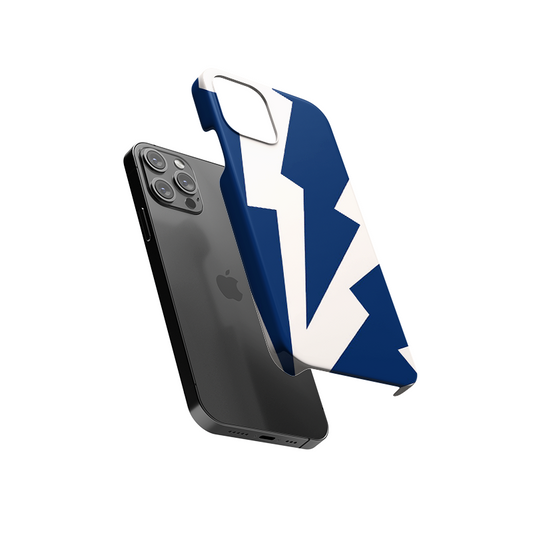White & Blue Thunder Hit Slim Hard Case