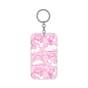 Pink Unicorn Keychain
