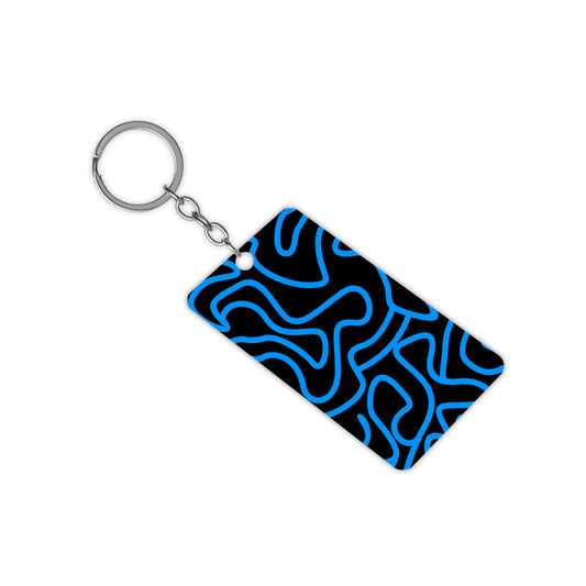 Blue Topography Keychain