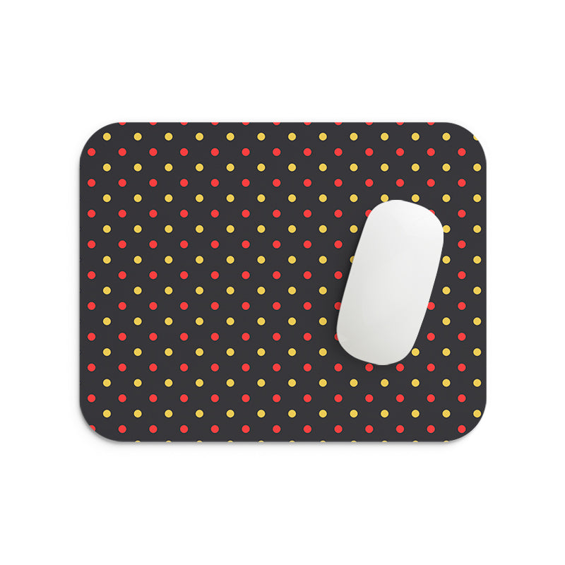 Red and Yellow Dots Mouse Pad