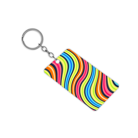 Abstractive Waves Keychain