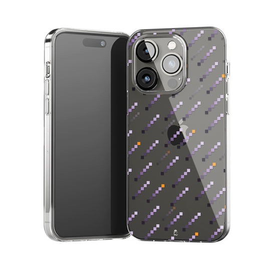 Purple Stripes Clear Silicone Case