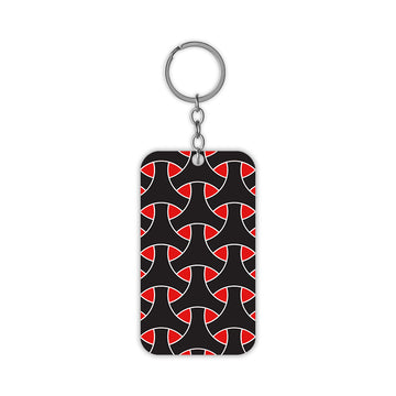 Red Pattern Keychain