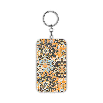 Orange Mandala Keychain