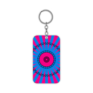 Pink and Blue Chakra Keychain