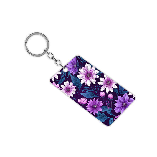 Purple Flower Keychain