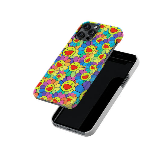 Cute Emoji Flowers Slim Hard Case