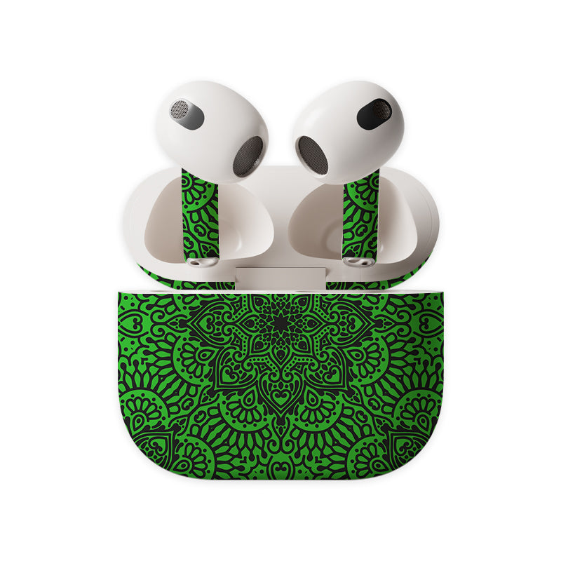 Green Mandala Earbuds Skin