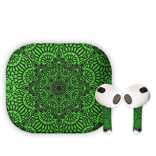 Green Mandala Earbuds Skin