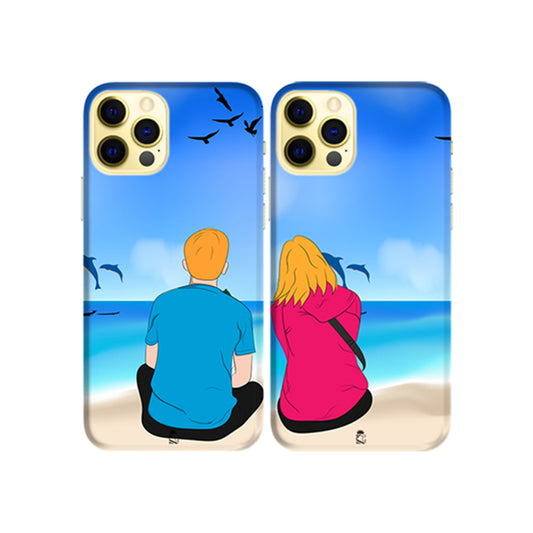 Beach Day Slim Hard Couple Phone Case