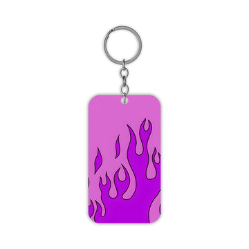 Purple Flame Keychain