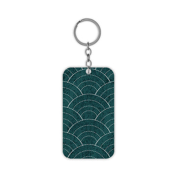 Blue Arcs Keychain
