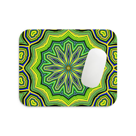 Illusionate Green Fluid Mouse Pad