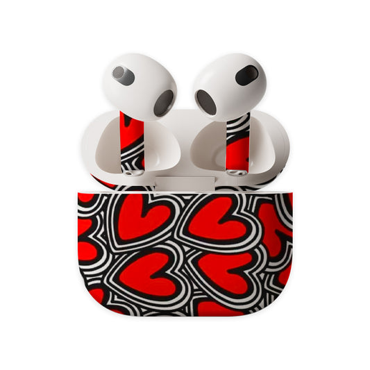 Red Hearts Earbuds Skin