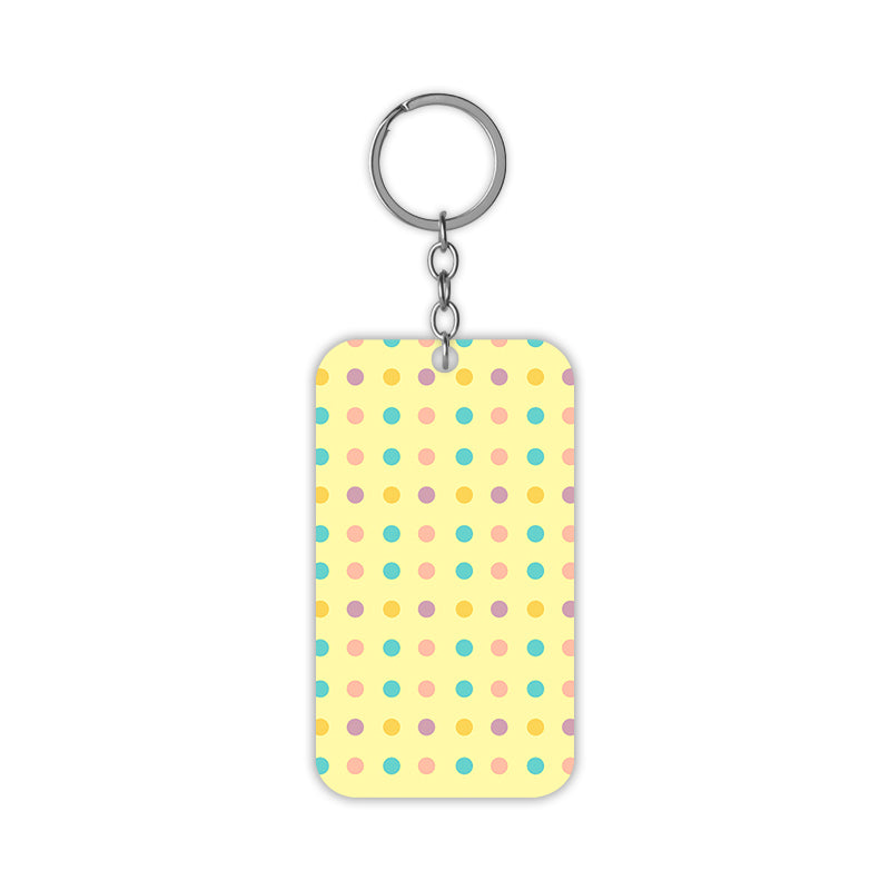 Yellow Polka Dots Keychain