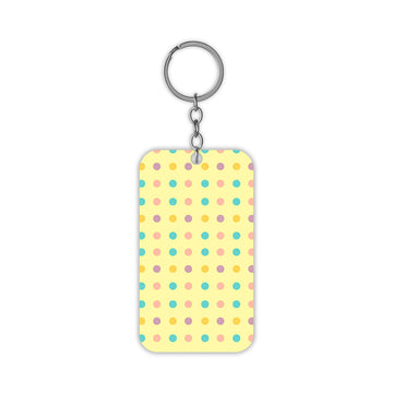 Yellow Polka Dots Keychain