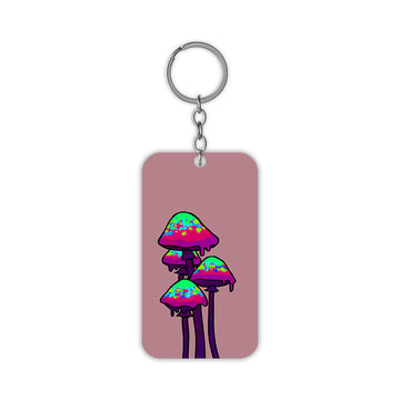 Trippy Mushrooms Keychain