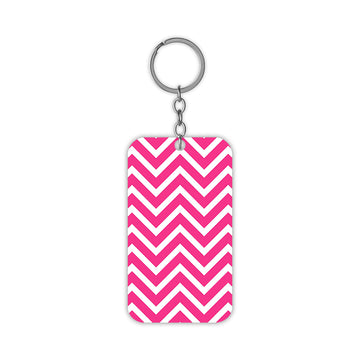 Pink Stripes Keychain