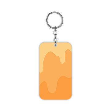 Orange Fluid Keychain