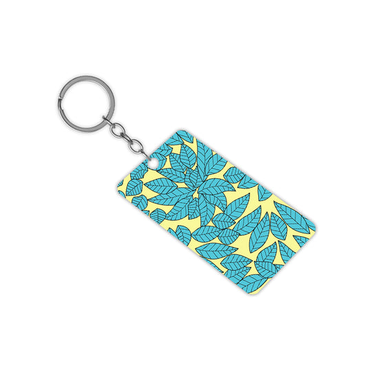 Blue Leaf Keychain