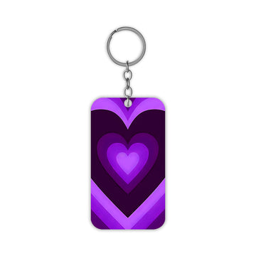 Purple Hearts Keychain