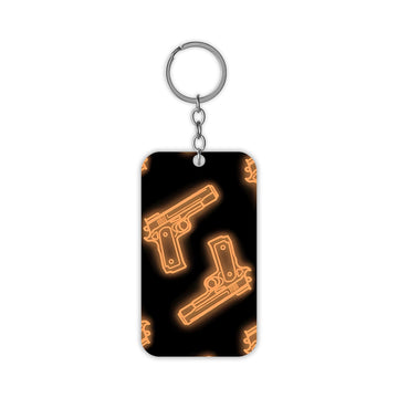 Neon Gun Keychain