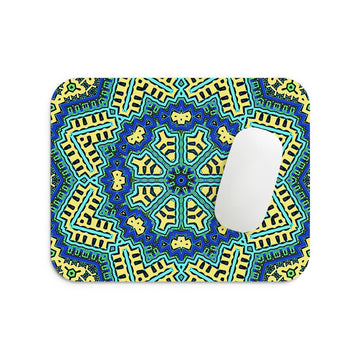 Blue Trippy Hippie Mouse Pad
