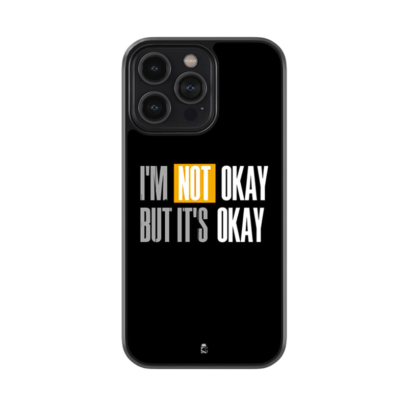 I'm Not Okay Glossy Metal Case
