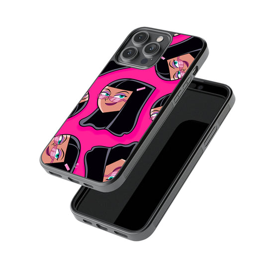 Powerful Lady Pattern Glossy Metal Case