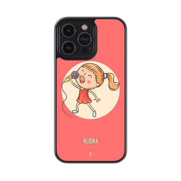 Custom Girl Singer Name Glossy Metal Case