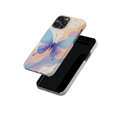 Pastel Blue Butterfly Slim Hard Case