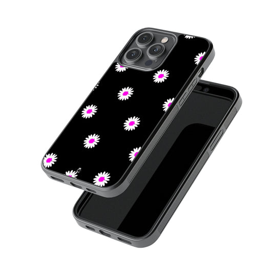 Blooming Flowers Pattern Glossy Metal Case