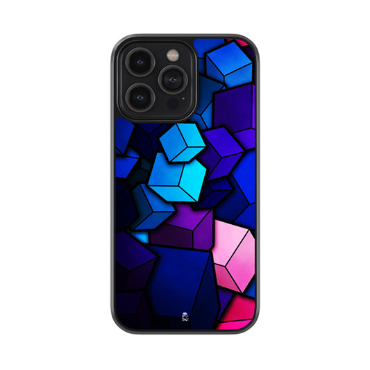 Cubic Abstract Glossy Metal Case