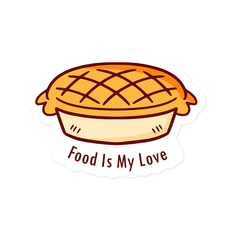 Food is my love Laptop Sticker