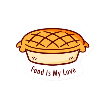 Food is my love Laptop Sticker