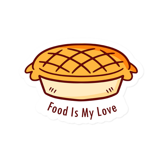 Food is my love Laptop Sticker