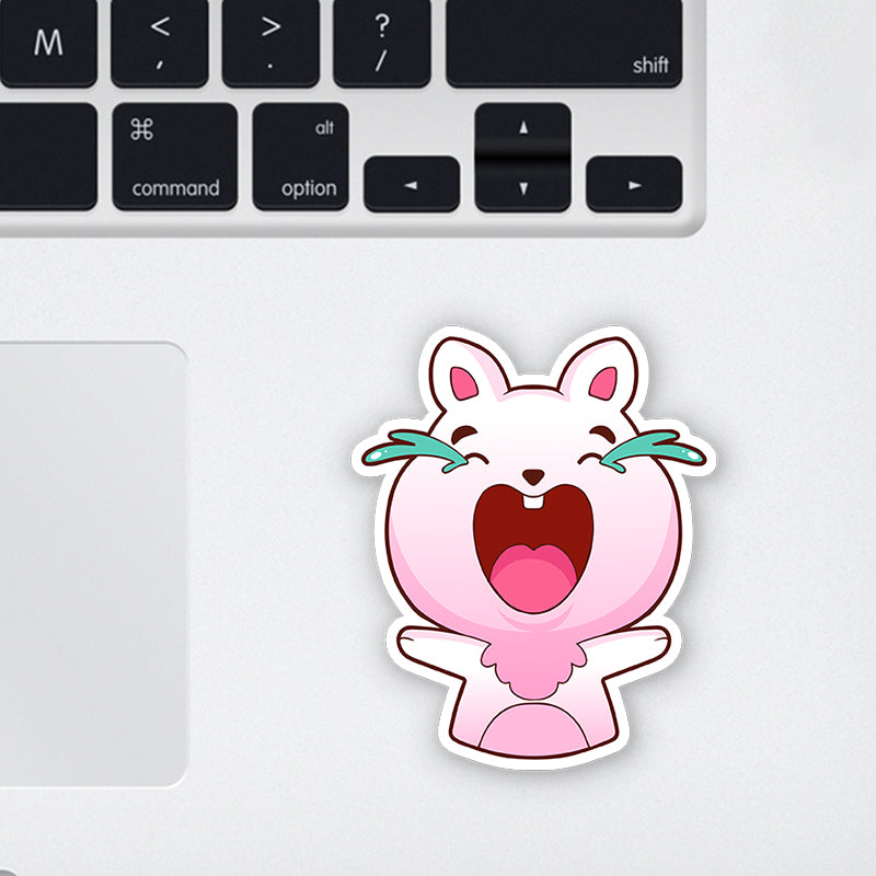 Bunny Cry  Laptop Sticker