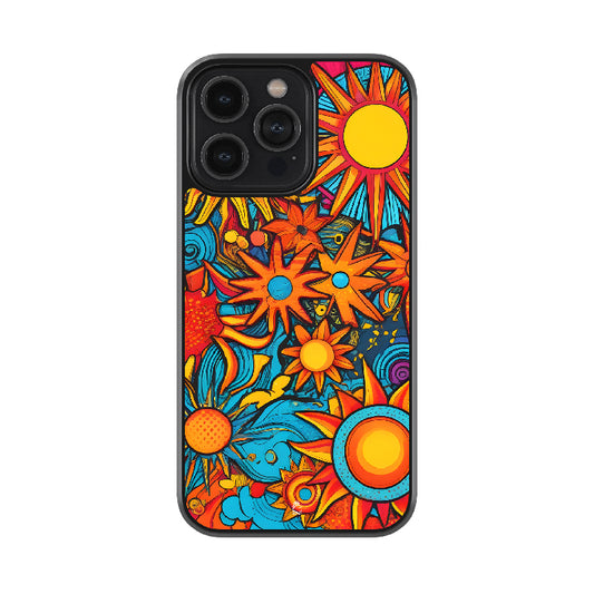 Amazing Retro Sun Glossy Metal Case