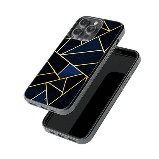 Retro Stripe Marble Glossy Metal Case