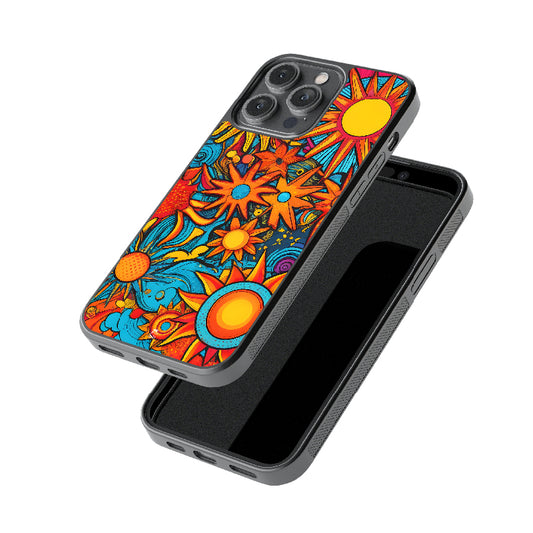 Amazing Retro Sun Glossy Metal Case