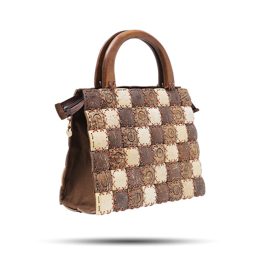 Earth Brown Colossal Coconut Shell Bag