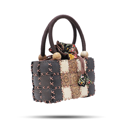 Kink Velvety Knot Coconut Shell Bag