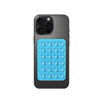 Blue Soft Silicone Suction Phone Sticky Grip