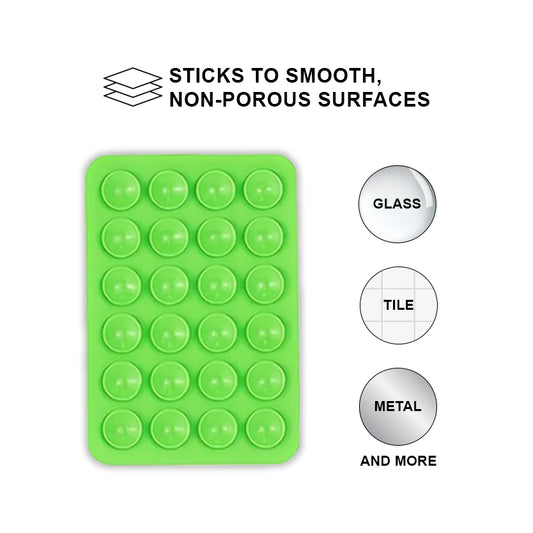 Green Soft Silicone Suction Phone Sticky Grip