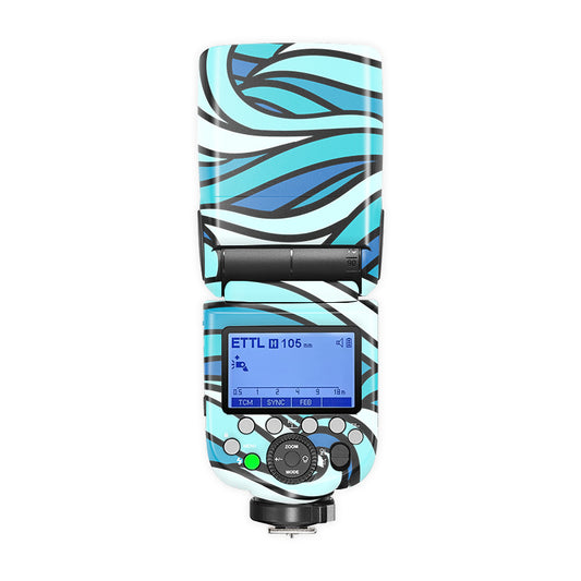 Mooshy Blue Wave Camera Flash Skin