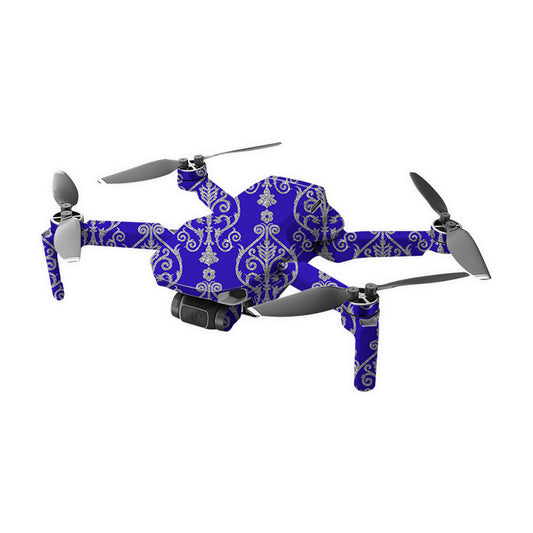 Royal Blue Motif Drone Skin