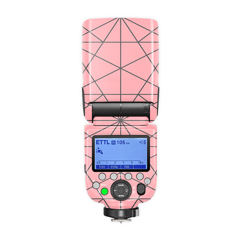 Pink Web Stripes Camera Flash Skin