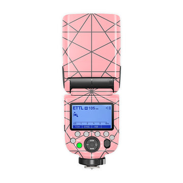 Pink Web Stripes Camera Flash Skin
