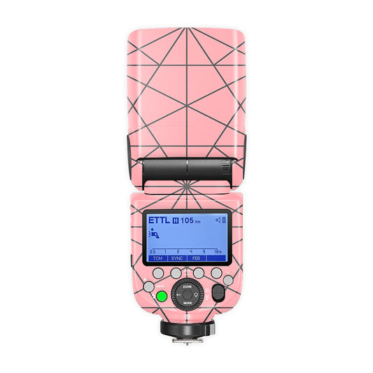 Pink Web Stripes Camera Flash Skin